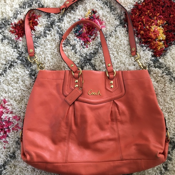 Coach Handbags - Coach Leather Ashley Carryall Bag